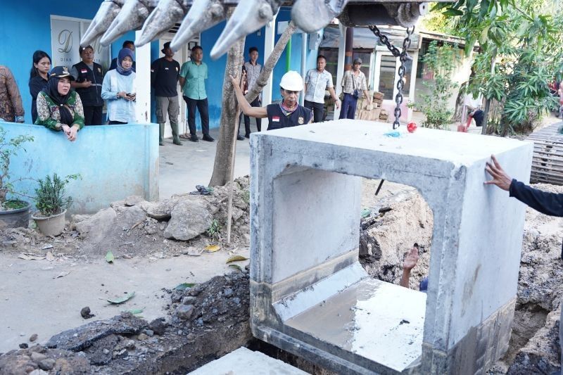 Pemkot Bandarlampung Bangun Saluran Air Baru Antisipasi Banjir di Panjang Utara