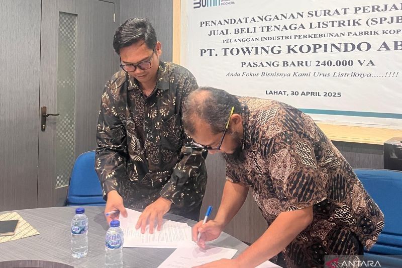 PLN Lahat Dukung Penuh Pabrik Kopi Pagaralam, Pasok Listrik 240.000 VA
