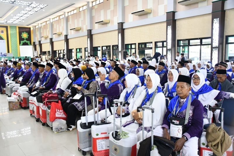 370 Calon Haji OKU Timur Tiba di Asrama Haji Palembang, Siap Berangkat ke Tanah Suci
