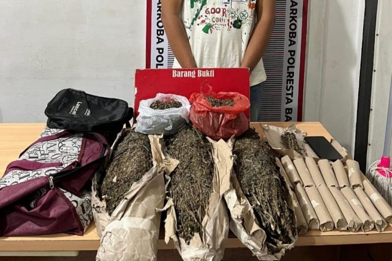 Polresta Banda Aceh Ringkus Pengedar 3,7 Kg Ganja di Pango