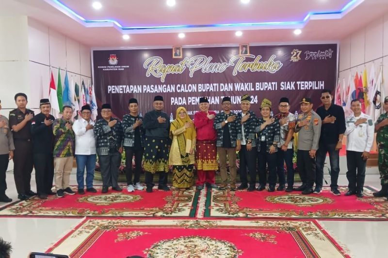 Afni-Syamsurizal Resmi Menjadi Bupati dan Wakil Bupati Siak Terpilih