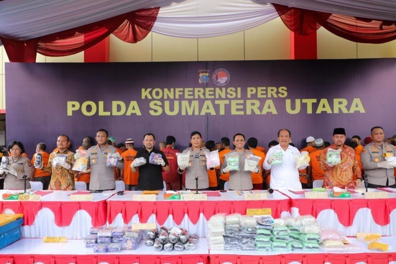 Polda Sumut Sita 160 Kg Sabu, 800 Ribu Jiwa Terselamatkan