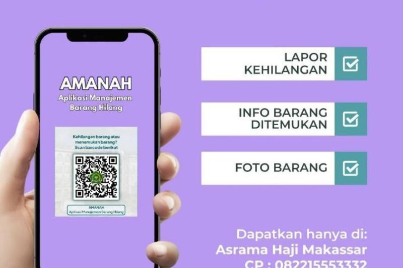 Asrama Haji Makassar Luncurkan Aplikasi AMANAH untuk Cegah Barang Hilang