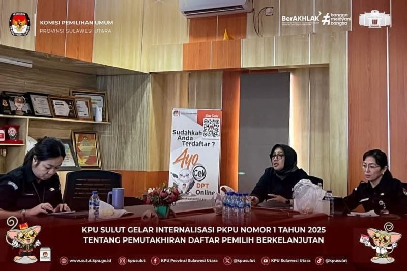 KPU Sulut Dorong Sistem Pemutakhiran Data Pemilih yang Lebih Sistematis