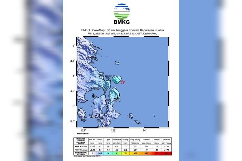Gempa M 4,8 Guncang Kendari, BMKG Pastikan Akibat Aktivitas Sesar Teluk Tolo