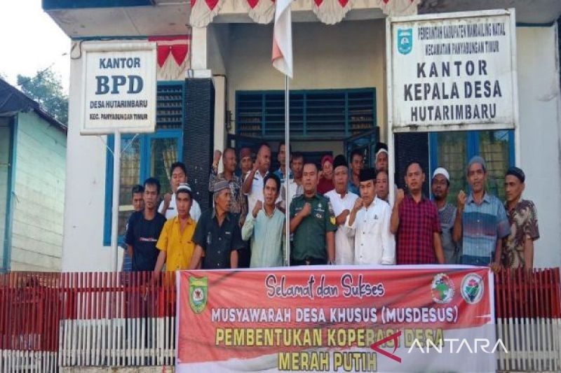 126 Desa di Madina Bentuk Koperasi Merah Putih, Target 404 Desa Terbentuk Juni 2025