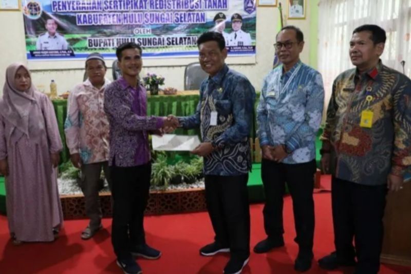 82 Hektare Lahan di HSS Tersertifikasi, Warga Dapat Kepastian Hukum