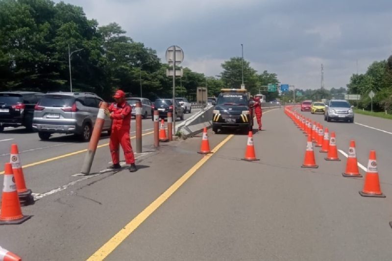 Contraflow di Tol Jagorawi Arah Puncak Dihentikan, Arus Lalu Lintas Kembali Normal