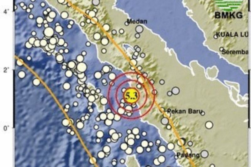 Gempa Magnitudo 5,3 Guncang Mandailing Natal, Sumatera Utara: Tidak Berpotensi Tsunami