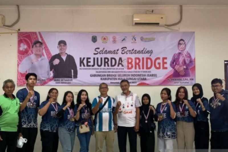 Hulu Sungai Utara dan Tanah Laut Raih Juara Kejurprov Bridge Kalsel 2025