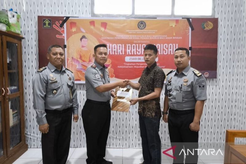 10 Warga Binaan Lapas di Jambi Dapat Remisi Hari Raya Waisak