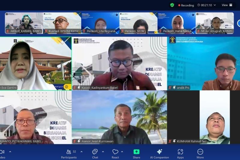 BPSDM Umumkan Hasil Penilaian Kompetensi ASN Kemenkumham Babel: 42 Pegawai Raih Nilai Optimal