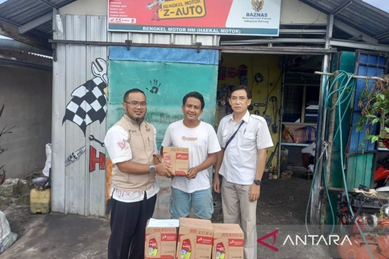 Baznas Belitung Berikan Bantuan Modal Usaha Bengkel Motor, Program Pertama di Bangka Belitung