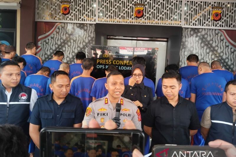Polres Karawang Berantas Premanisme di Kawasan Industri: 65 Tersangka Ditangkap