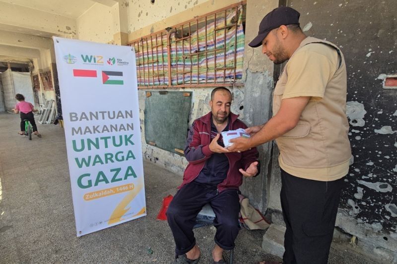 WIZ Salurkan Bantuan Makanan untuk 1.000 Pengungsi di Gaza Timur