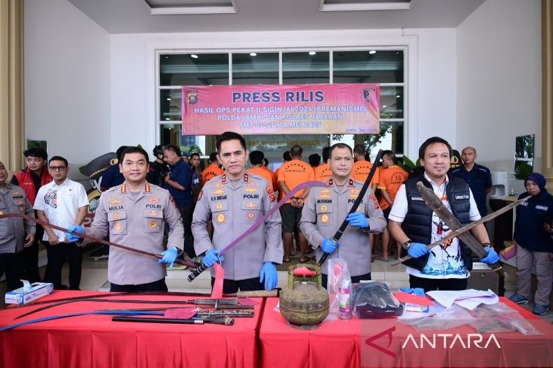 Polda Jambi Tahan 32 Tersangka Premanisme, 242 Lainnya Dapat Pembinaan