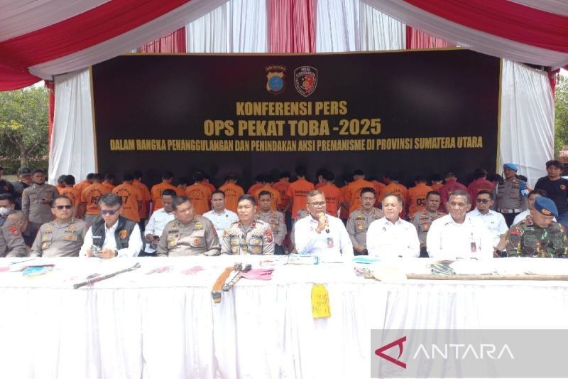 Polda Sumut Berhasil Tindak 1.130 Pelaku Premanisme dalam Operasi Pekat Toba 2025