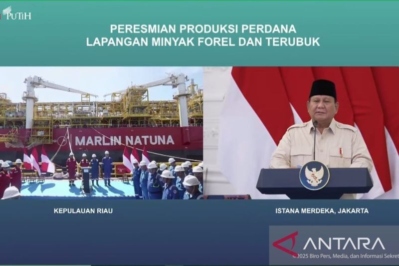 Presiden Prabowo Resmikan Produksi Perdana Migas Forel dan Terubuk di Natuna