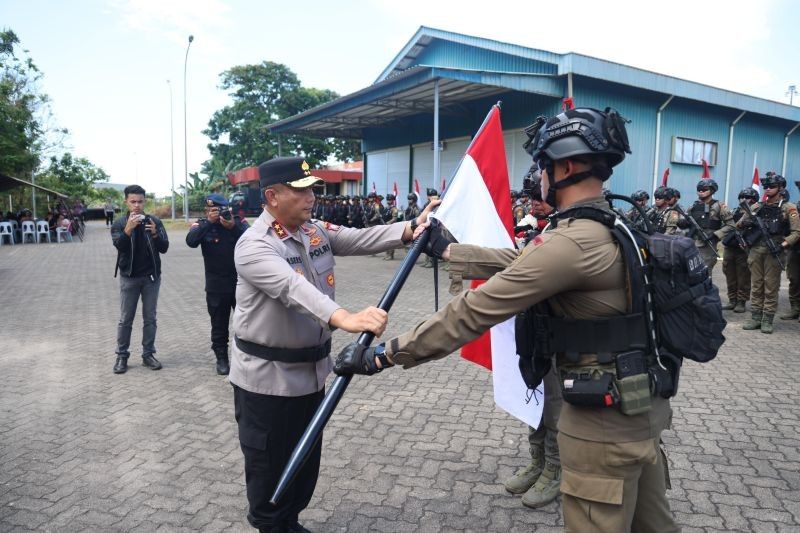 98 Personel Brimob Polda Kepri Kembali dari Misi Operasi Amole II Papua