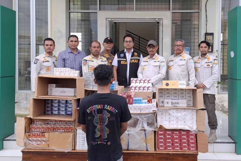 Bea Cukai Aceh Sita 90 Ribu Batang Rokok Ilegal dalam Operasi Gabungan