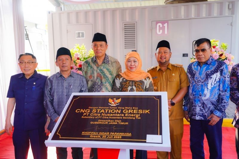 Resmikan CNG Station Gresik, Khofifah Dorong Ekonomi Hijau Jatim, Provinsi Produsen Migas Ketiga Nasional