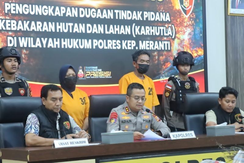 Terungkap! Polres Meranti Tetapkan Dua Tersangka Karhutla 1,5 Hektare di Riau