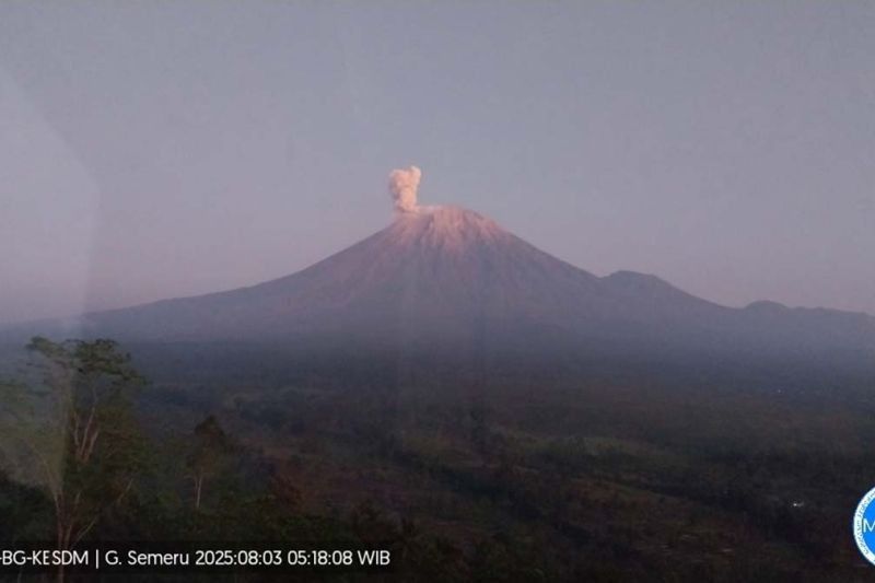 Fakta Unik Gunung Semeru: Puncak Mahameru Erupsi 4 Kali, Kolom Abu Capai 900 Meter