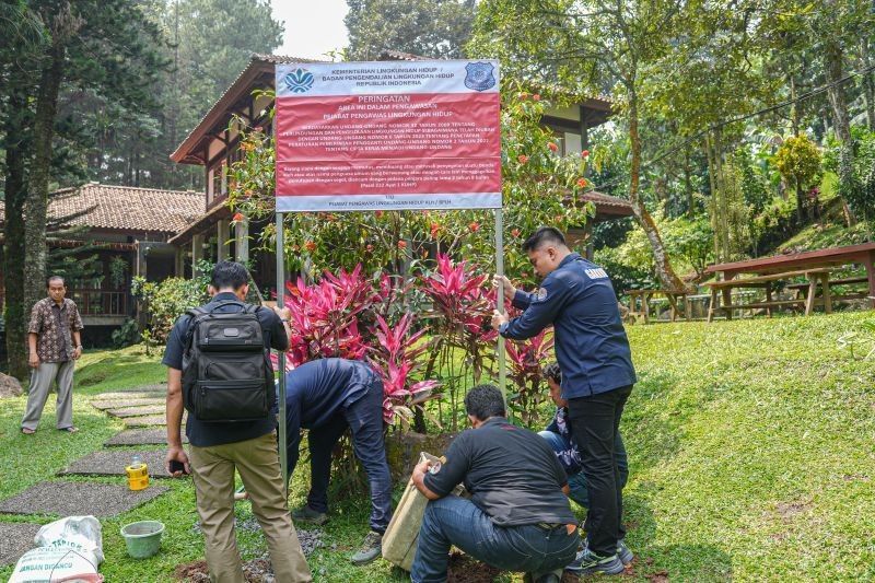 Terungkap! 4 Hotel di Puncak Disegel KLH Akibat Pencemaran Lingkungan Ciliwung