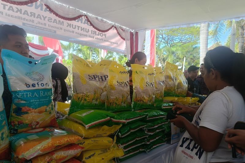 Polda Bali Gelar Gerakan Pangan Murah Polri, Distribusikan 100 Ton Beras SPHP untuk Stabilisasi Harga