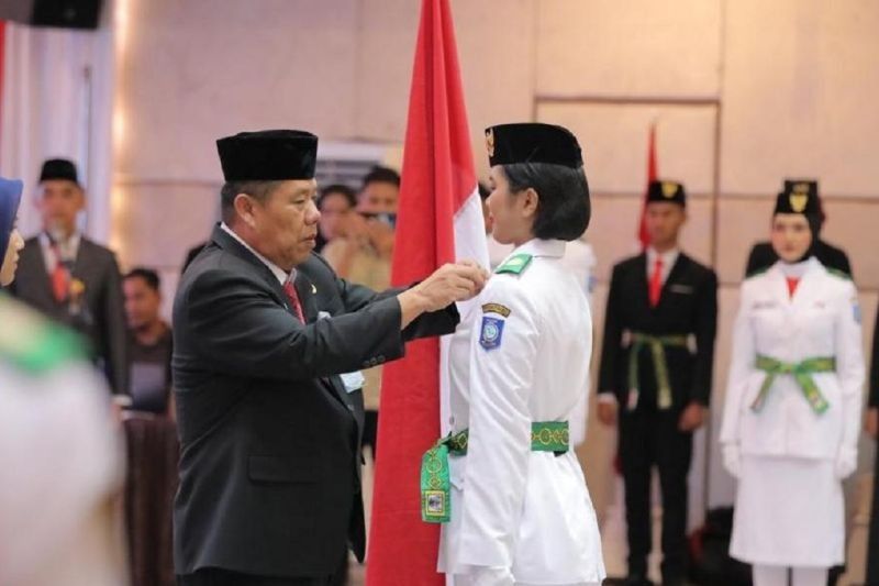 Momen Bersejarah: 30 Anggota Paskibraka Babel Dikukuhkan untuk Kibarkan Bendera HUT Ke-80 RI