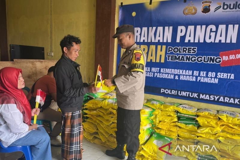 Polres Temanggung Sukses Salurkan Puluhan Ton Beras SPHP, Harga Lebih Murah dari HET