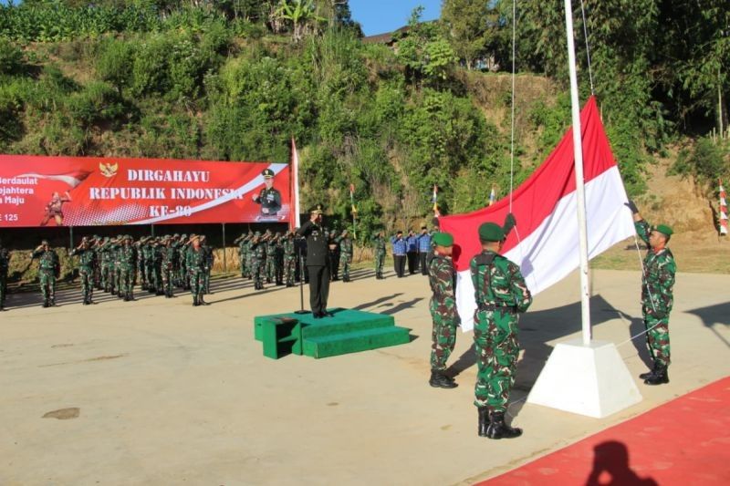 Sejarah Baru! Warga Lereng Gunung Sumbing Gelar Upacara HUT Ke-80 RI Bersama TNI, Pertama Kali di Desa Banaran