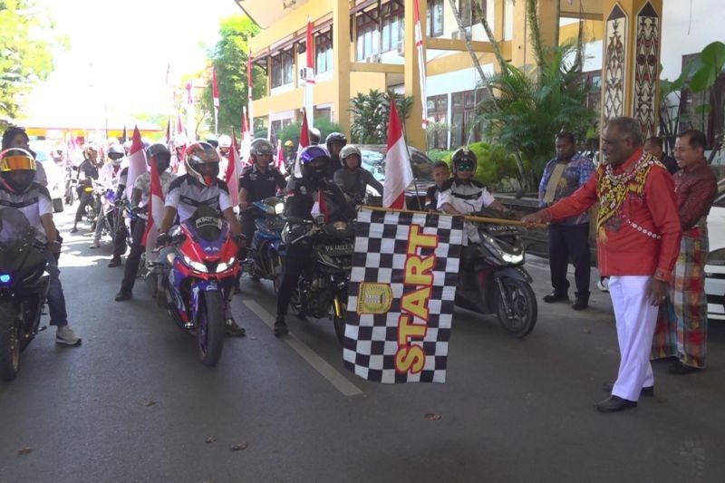 Semarak HUT ke-80 RI: 200 Kendaraan Ikuti Konvoi Merah Putih Jayapura, Bentangkan Bendera 100 Meter!