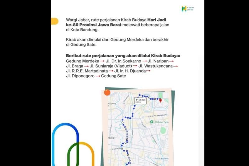Jalanan Bandung Bersiap! Kirab HUT Jabar ke-80 Bakal Tutup Sejumlah Ruas, Catat Rutenya!