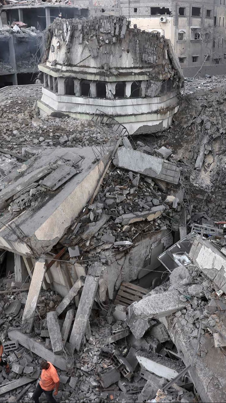 FOTO: Penampakan Masjid-Masjid di Jalur Gaza Hancur Lebur Digempur Israel, Dulu Megah Kini Rata dengan Tanah