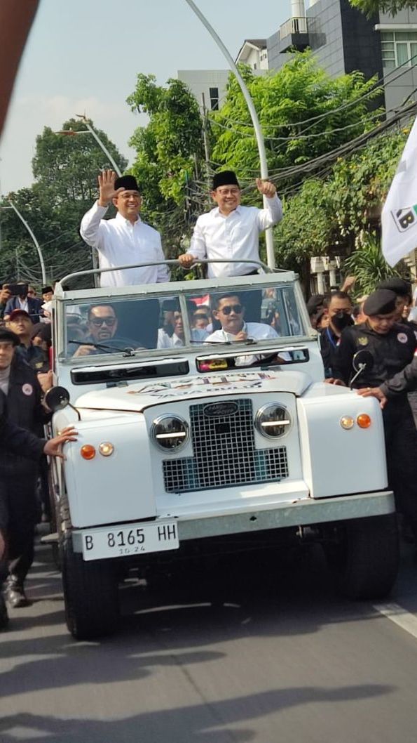 Mantan Sopir dan Tukang Semir Sepatu, Sosok yang Antarkan Anies-Cak Imin ke KPU Naik Jeep