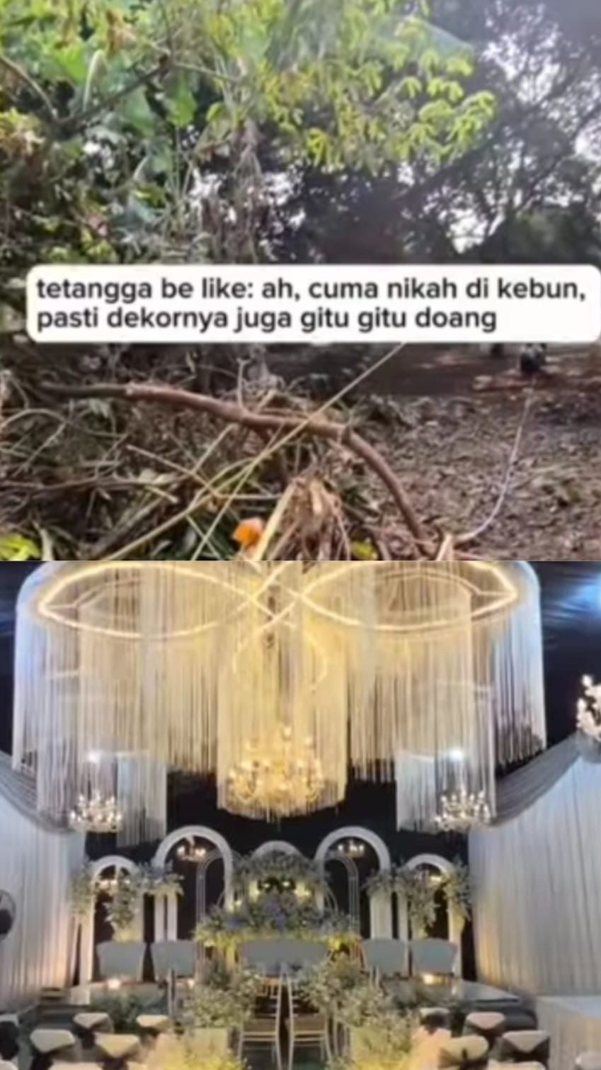 Dapat Kritik dari Tetangga, Ini Potret Pernikahan di Kebun Singkong yang Dekorasinya Bikin Takjub