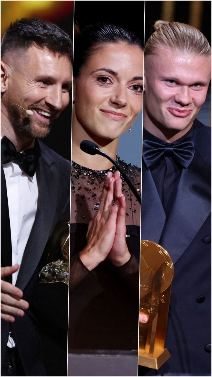 FOTO: Gelar Ballon D'Or 2023 Resmi Dimiliki Lionel Messi dan Aitana Bonmati, Sementara Erling Haaland Raih Gerd Mueller Trophy