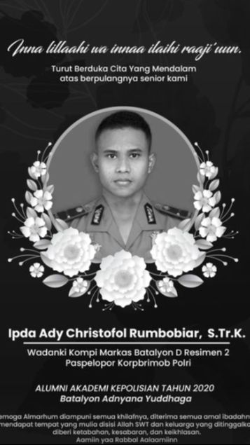 Innalillahi Wa Innaillahi Rojiun, Ipda Bima Mukti Anak Jenderal Polri Berduka