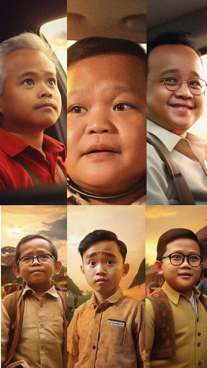 Ini Foto AI Masa Kecil Capres dan Cawapres, Siapa Paling Menggemaskan?