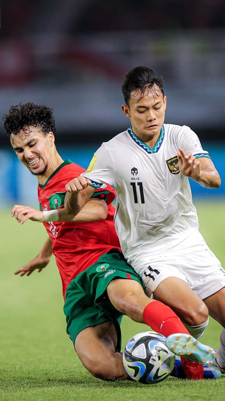 FOTO: Ditekuk 1-3, Inilah Potret Perjuangan Timnas Indonesia U-17 Saat Hadapi Maroko