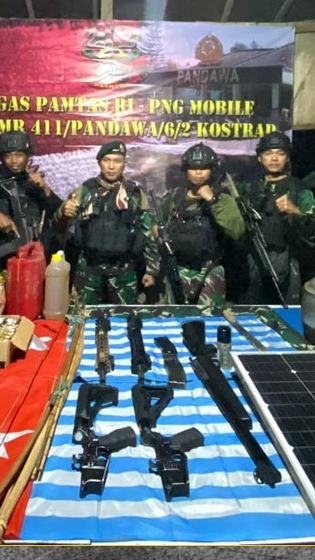 Penampakan Senjata Api Generasi Baru Milik KKB yang Disita TNI