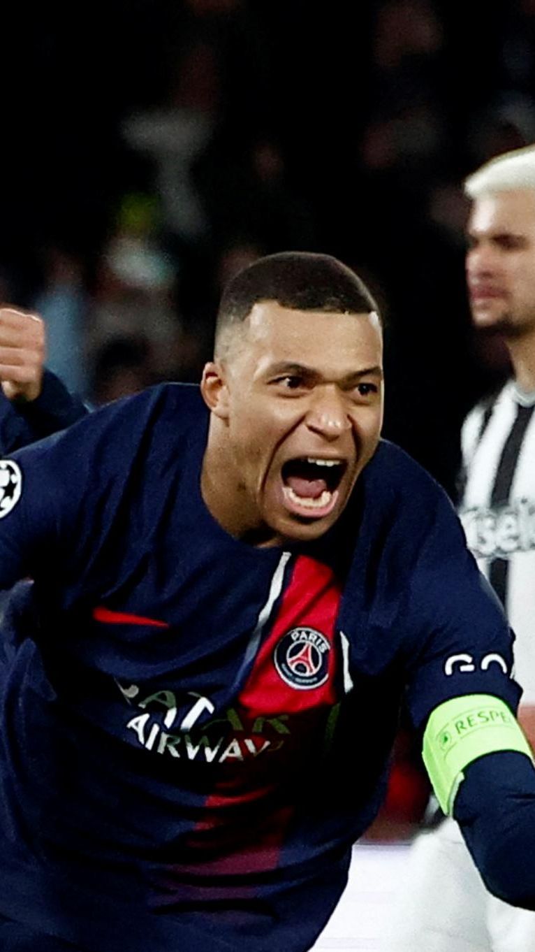 FOTO: Teriakan Mbappe Akhirnya Pecah Usai Akhiri Kealotan Melawan Newcastle dengan Skor Imbang 1-1 di Liga Champions