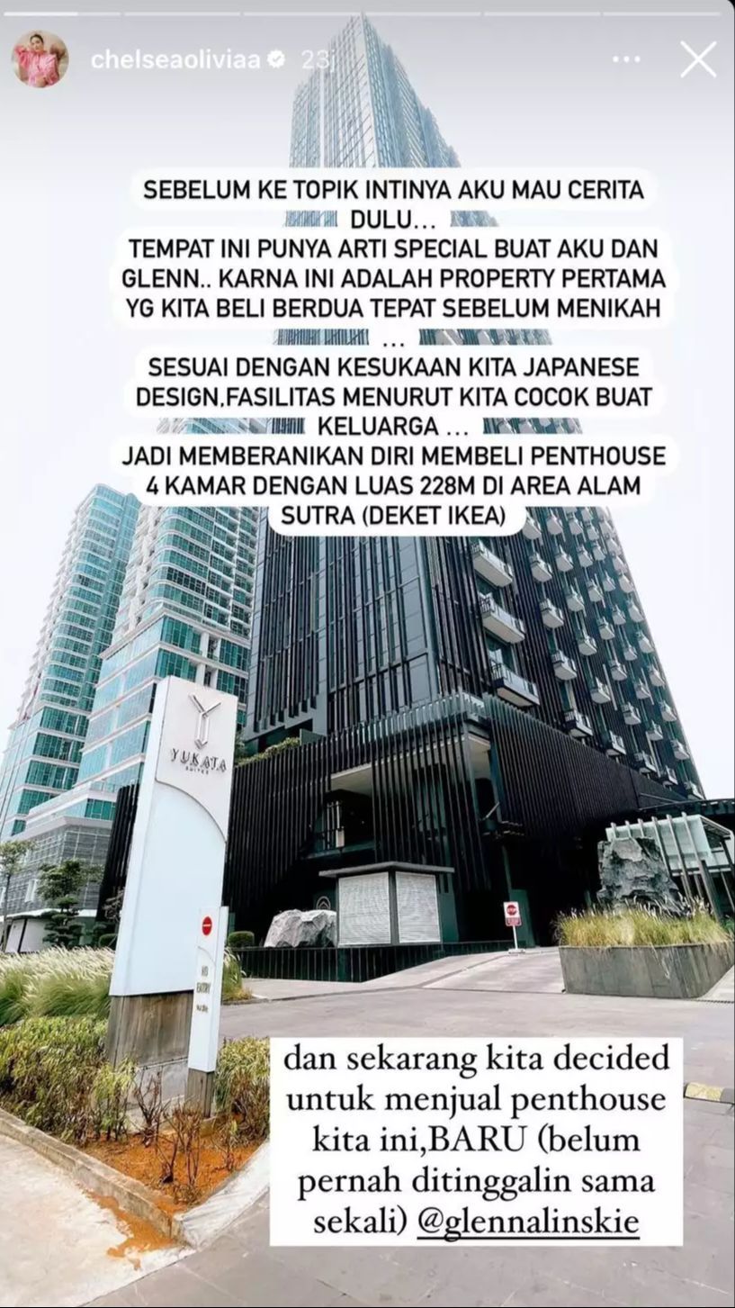 Intip 9 Potret Penthouse Mewah Milik Chelsea Olivia dan Glenn Alinskie Yang Dijual Dengan Harga Fantastis, Dengan Desain Ala Hunian Jepang