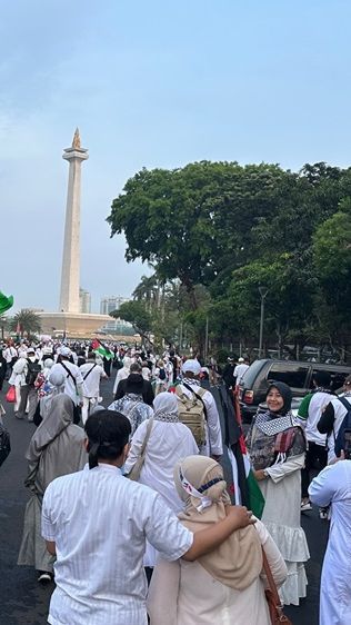 Puan, JK hingga Anies Hadiri Aksi Bela Palestina di Monas