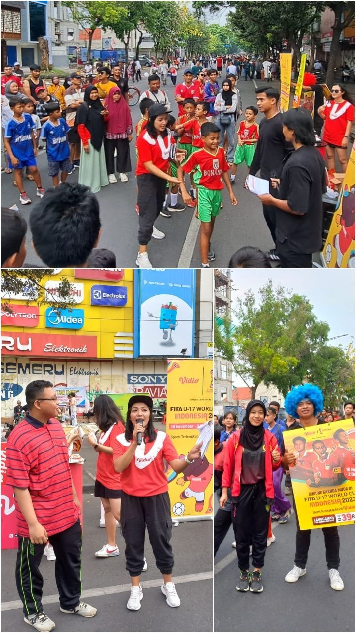 FOTO: Sampai di Solo, Iring-Iringan Kirab Sosialisasi Piala Dunia U-17 2023 Disambut Meriah Oleh Warga