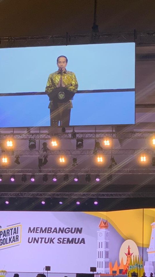 Jokowi Hadiri HUT ke-59 Golkar, Gibran Rakabuming dan Kaesang Pangarep Absen