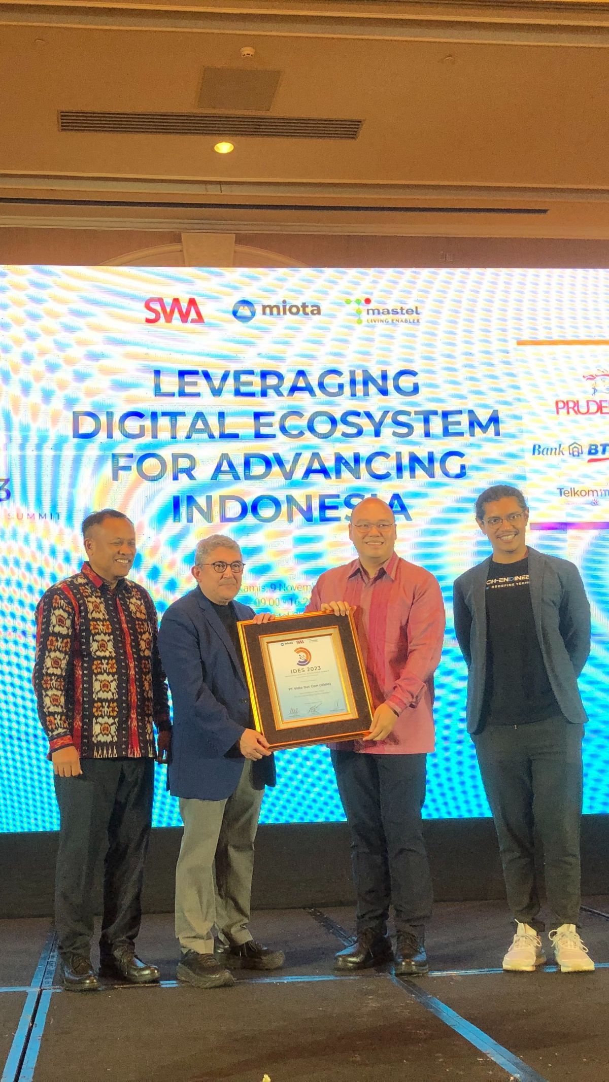 Vidio Raih Penghargaan Indonesia Best Digital Innovation IDES 2023