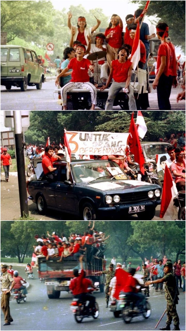 FOTO: Potret Nostalgia Saat Warga Jakarta Kampanye Partai Politik Tahun 1987