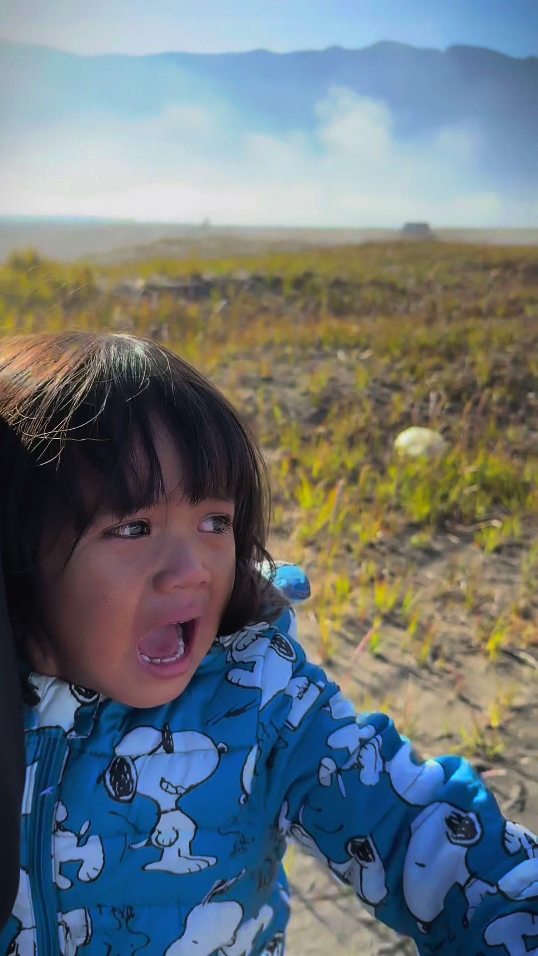 VIDEO: Bocah Ini Menangis Kecewa Tak Bertemu Tinky Winky di Bukit Teletubbies Bromo